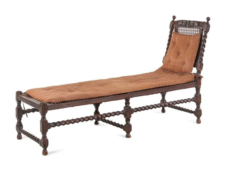 A William and Mary Carved Oak Daybed