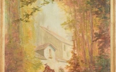 A. Wolf (XIX-XXe). La halte devant le porche.... - Lot 44 - Conan Hôtel d’Ainay