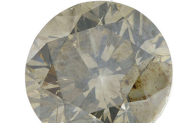 A brilliant-cut 'fancy brown-greenish yellow' diamond, weighing 2cts.