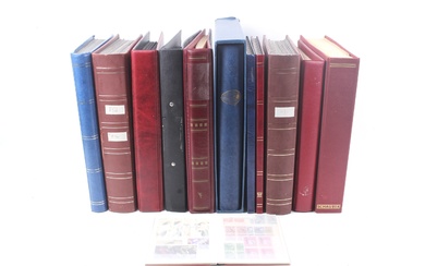 A collection of worldwide stamp albums and stock books.