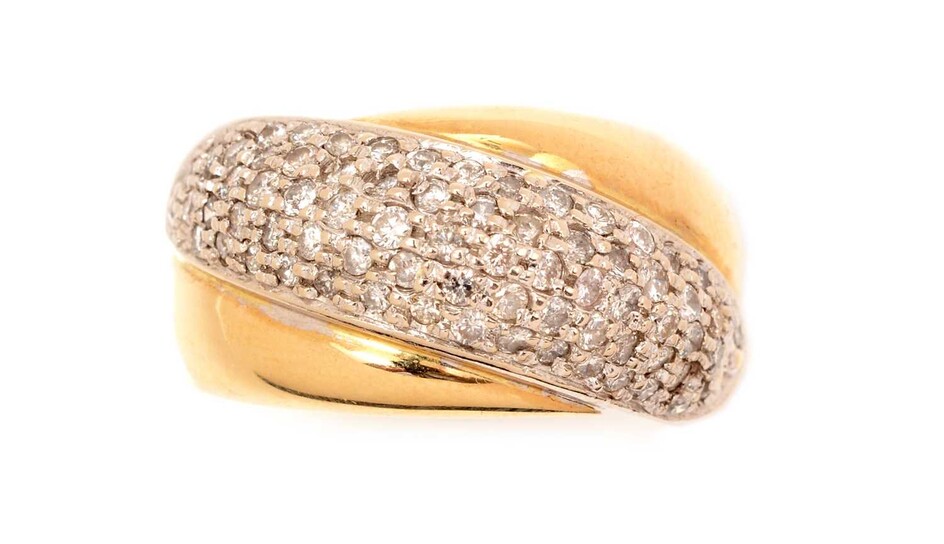A diamond and 9ct gold dress ring