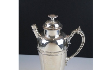 A large silver plated prohibition coffee pot cocktail shaker...