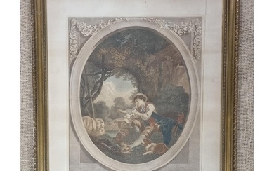 A pair of 19th Century colour Engravings of classical scenes...
