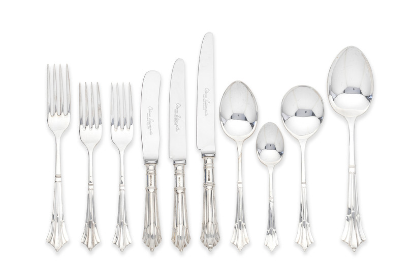 A silver Albany pattern table service of flatware and cutlery, in a fitted canteen