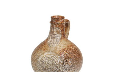 A small Cologne/Frechen stoneware bellarmine (Bartmannskrug)