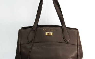 A.D.M.J Women's Leather Handbag Brown