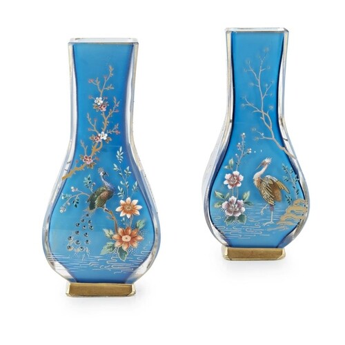 ATTRIBUTED TO BACCARAT, A LATE 19TH CENTURY PAIR OF FRENCH E...