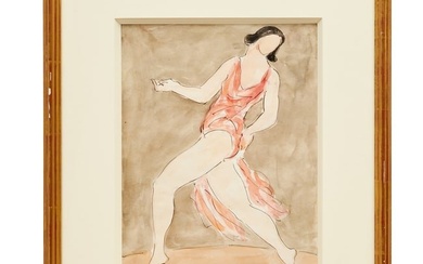 Abraham Walkowitz, Isadora Duncan watercolor