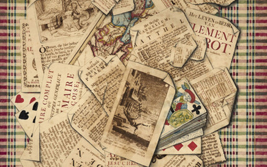 Adriaan DOESJAN Hoorn, 1740 - 1817 Trompe-l'œil aux gravures, aux imprimés et aux cartes à jouer