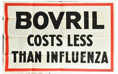 Advertising Poster Bovril Beef Hot Drink Costs Less