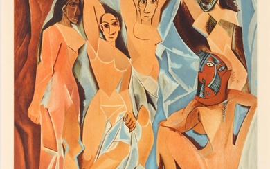 Advertising Poster Picasso Cubism Exhibition The Young Ladies of...