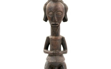 African Congo Kusu or Bakusu Male Figure Sculpture