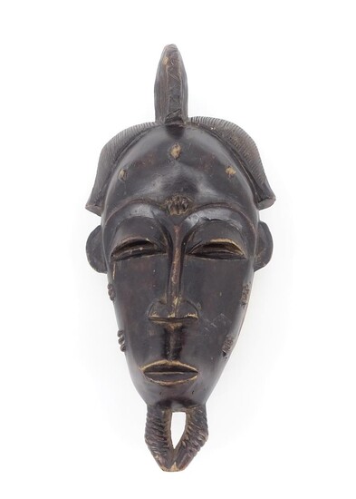 (-), Afrikaans mannelijk houten masker, Baule, Ivoorkust, l....