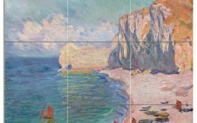 After Monet, The Beach Ceramic Art Tile Mural