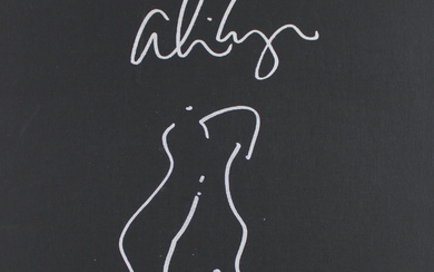 Alice Cooper Signed Hand-Drawn Self Portrait Sketch 12x16 Canvas (PSA)