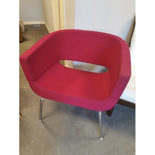 Allermuir Pink Designer Retem Oxygen Low-Back Lounge Chair