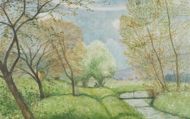 Allgäu - Spring in the Little Forest at the Hirschbach, 1939 Otto Modersohn, (1865 - 1943)