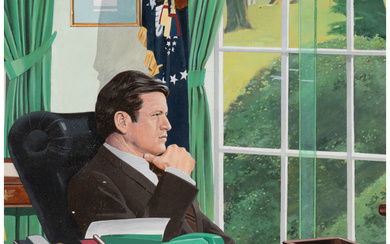 American Artist (20th Century), Oval Office, Esquire interior