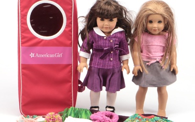 American Girl Dolls with Doll Carrier Backpack and Accessories