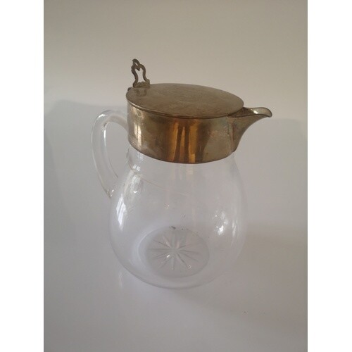 An Edwardian Sterling Silver Mounted and Glass Water Jug. Lo...