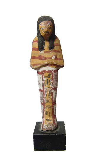 An Egyptian terracotta painted ushabti