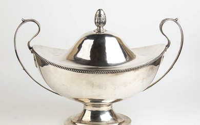 An English sterling silver soup tureen - early 19th Century...