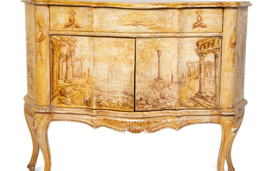 An Italian Neoclassical Style Polychrome Painted Cabinet