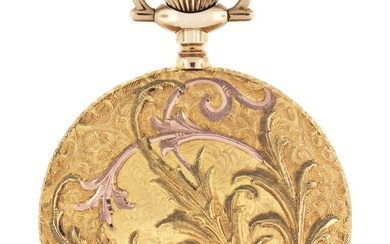An early 20th century Waltham Riverside Maximus pocket watch with exceptional three color gold case
