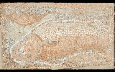 Antique 1st-3rd C. CE Roman Stone Mosaic of Fish