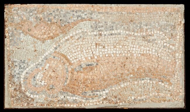 Antique 1st-3rd C. CE Roman Stone Mosaic of Fish