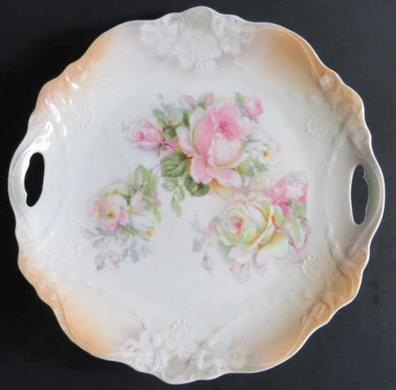 Antique German Porcelain Platter Art Nouveau 1890s