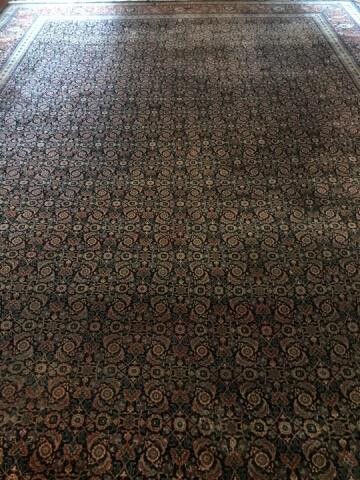 Antique Hand Knotted Wool Persian Carpet
