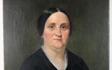 Antique Portrait of Woman Oil Painting on Canvas