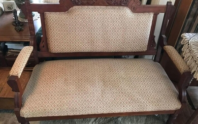 Antique Upholstered Settee/Loveseat