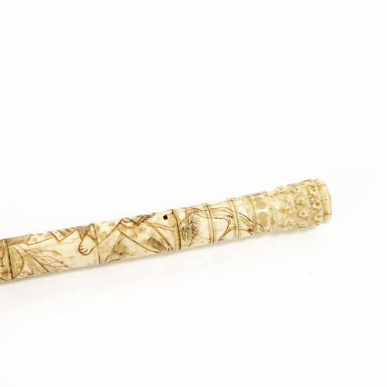 Asian Bone Handle Carved Cane