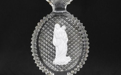 BACCARAT? Ornament in cut crystal with a crystal-ceramic...