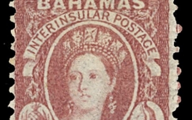 Bahamas 1861 (June)-62, Trial Perforation 11 to 12½ Issued Stamps 1d. lake, unused without gum,...