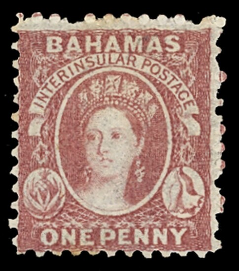 Bahamas 1861 (June)-62, Trial Perforation 11 to 12½ Issued Stamps 1d. lake, unused without gum,...