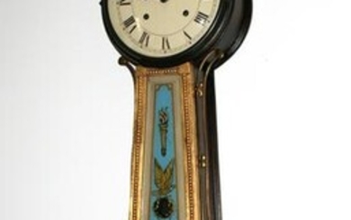 Banjo Clock with Reverse Painted Panels
