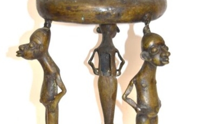 Benin Style Bronze Stool