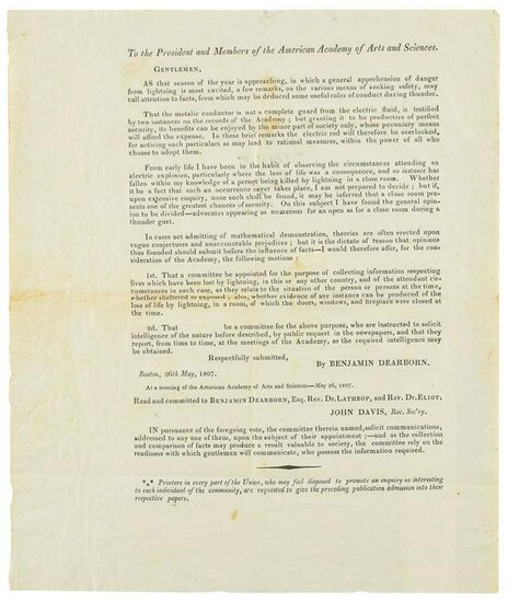 Benjamin Dearborn: Lightning Printed Letter