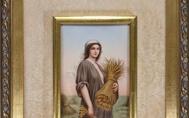 Berlin KPM porcelain plaque of Rebecca by R. DITTRICH