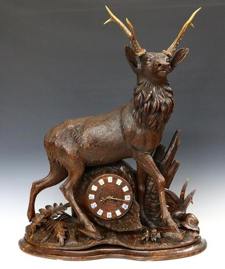 Black Forest Stag Clock