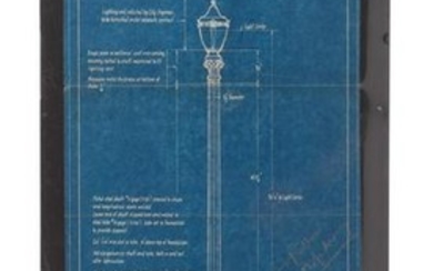 Blueprints for San Francisco Streetlight c.1930