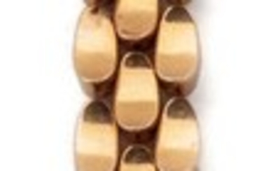 Bracelet ruban en or jaune (750) à maillons... - Lot 44 - Drouot Estimations