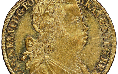 Brazil: , João VI gold 6400 Reis 1819-R MS61 NGC,...