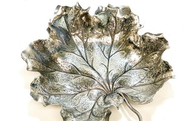 Buccellati Sterling Silver Leaf Dish