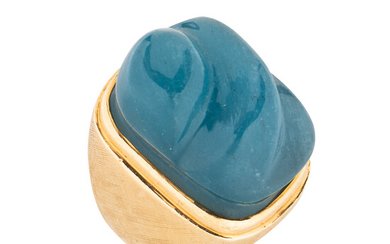Burle Marx 18kt Gold "Forma Livre" Carved Gemstone Ring