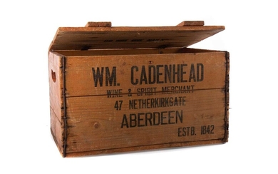 CADENHEADS' WOODEN BOX. AND IAN GRAY PRINT