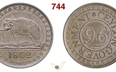 CEYLON (Sri Lanka) - Regnando Giorgio III (1802-1820) 1/96 Rixsdollar...
